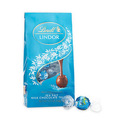 Lindt Lindor Truffles Milk Chocolate Sea Salt, 5.1 oz Bag, 3 Count