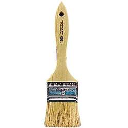 Linzer White Chinese Bristle Paint Brush, 3/8 in Thick, 2-1/2 in Wide, Wood Handle
