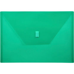 Lion Poly Envelope, Hook and Loop Closure, 13" x 9 3/8" , ./Green