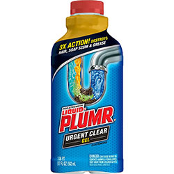 Liquid Plumr® Urgent Clear Pro-Strength Clog Remover - Gel - 17 fl oz (0.5 quart) - Bottle - Blue