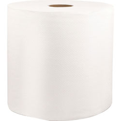 Livi Hard Wound Roll Towel, 1-Ply, 8” x 1,000 ft, White, 6 Rolls/Carton