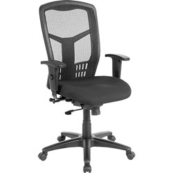 Lorell Exec High-Back Swivel Chair, 28-1/2 in x 28-1/2 in x 45 in, Black