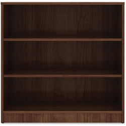 Lorell 3-Shelf Bookcase, 36 in x 12' x 36 in, Walnut