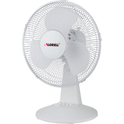 Lorell 12 in Oscillating Fan, 3 Speeds, 13-15/16 inx11-1/2 inx1-1/2 in, LGY