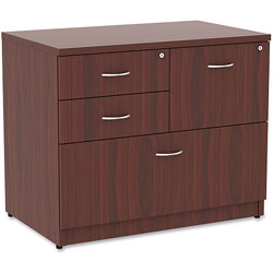 Lorell 4-Drawer Lateral File, 35-1/2 in x 22' x 29-1/2 in, Mahogany