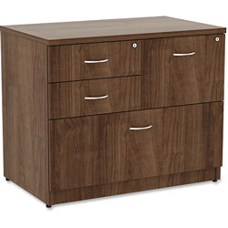 Lorell 4-Drawer Lateral File, 35-1/2 in x 22' x 29-1/2 in, Walnut