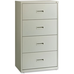 Lorell 4 Drawer Metal Lateral File Cabinet, 30 inx18-5/8 inx52.5 in, Gray