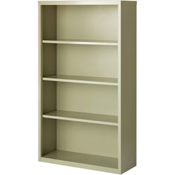 Lorell 4-Shelf Bookcase, Putty