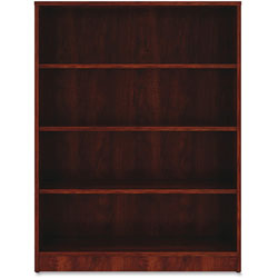 Lorell 4-Shelf Bookcase, 36 in x 12 in x 48 in, Cherry