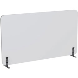 Lorell Acoustic Desktop Privacy Panel, 47.2 in x 23.6 in Height, Polyester Fiber, Light Gray