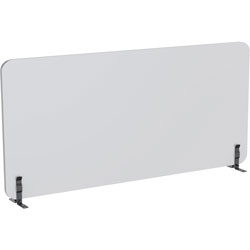 Lorell Acoustic Desktop Privacy Panel, 59 in x 23.6 in Height, Polyester Fiber, Light Gray