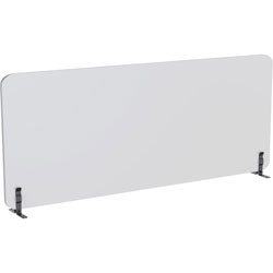 Lorell Acoustic Desktop Privacy Panel, 70.9 in x 23.6 in Height, Polyester Fiber, Light Gray