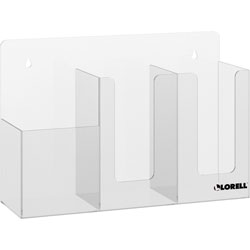 Lorell Acrylic Sanitation Station, 9.9 in, x 14.8 in x 4.5 in Depth, Wall Mountable, Freestanding, Countertop, Tabletop, Acrylic, Clear
