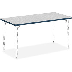 Lorell Activity Tabletop, 30 in x 60 in, Gray/Navy