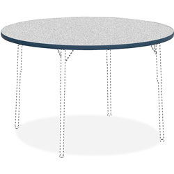 Lorell Activity Tabletop, 48 in Round, Gray/Navy