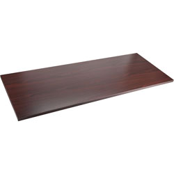 Lorell Adjustable Height Tabletop, 24 in x 48 in x 1 in, Mahogany