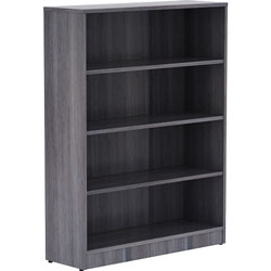 Lorell Bookcase, 4 Shelves, 36 inx12 inx48 in, Weathered Charcoal