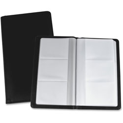 Lorell Card Holder, 192 Cap, 4-3/4 in x 7 in x .71 in, Black