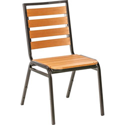 Lorell Chair, Outdoor, 18-1/2 inWx23-1/2 inLx35-1/2 inH, 4/CT, TK/BK