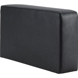 Lorell Contemporary Sofa Seat Cushioned Armrest, Black, Polyurethane, 1 Each