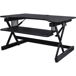 Lorell Desk Riser, Sit-Stand, 40 lb. capacity, 34-1/2 in x 27 in x 9 in, Black