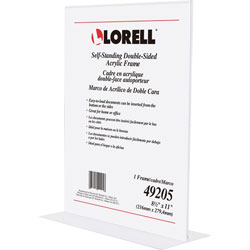 Lorell Double Sided Frame, Acrylic, 8.5 in x 11 in, Clear
