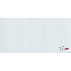 Lorell Dry-Erase Board, Glass, Magnetic, 96 inWx1/10 inLx48 inH, White