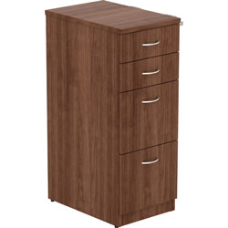 Lorell File Cabinet, 4 Drawers, 15-1/2 inx23-5/8 inx40-3/8 in, Walnut