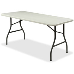 Lorell Folding Table, 1000 lb. Capacity, 72 in x 30 in x 29-1/4 in, Platinum