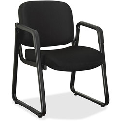 Lorell Guest Chair, 24-3/4 inx26 inx33-1/2 in, Black Fabric
