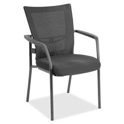 Lorell Guest Mesh Chair, 25 in x 20 in x 32 in, Black/Gray
