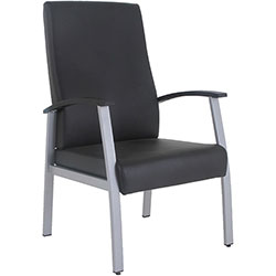 Lorell High-Back Healthcare Guest Chair, Black