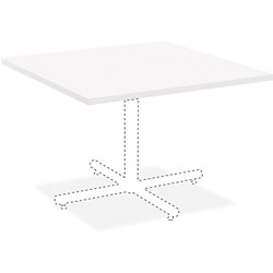 Lorell Laminate Square Tabletop, 42 in x 42 in, White
