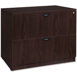 Lorell Lateral File, 2 Drawers, 34-1/2 inWx22 inDx29 inH, Espresso