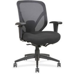Lorell Mid Back Chair, 28-1/8 in x 22-7/8 in x 41-3/4 in, Black