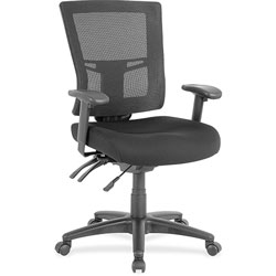 Lorell Midback Mesh Chair, 25-3/8 in x 25-3/8 in x 40 in, Black