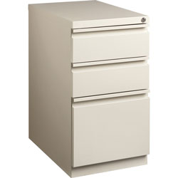 Lorell Mobile Pedestal File, 15 in x 19-7/8 in x 27-3/4 in, Putty