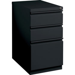 Lorell Mobile Pedestal File, 15 in x 19-7/8 in x 27-3/4 in, Black