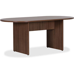 Lorell Oval Conference Table, 72 in x 36 in, Walnut
