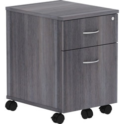 Lorell Pedestal, Mobile, B/F, 15-3/4 in x 19-7/8 in x 22-7/8 in, Charcoal