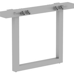 Lorell Relevance Series Middle Unite Leg, 38.6 in x 6.3 in x 28.5 in, Material: Metal Frame, Finish: Silver, Powder Coated