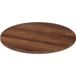 Lorell Round Table Top, 48 in, Walnut