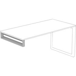 Lorell Side Leg Frame for 23-5/8 inD Desktop, 23-1/4 in x 5-1/2 in, Silver