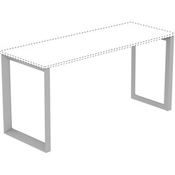 Lorell Side Leg, Desk-height for 23-5/8 inD Desktop, 23-1/4 in x 28-1/2 in, Silver
