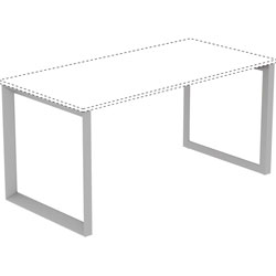 Lorell Side Leg, Desk-height for 29-1/2 inD Desktop, 29-1/8 in x 28-1/2 in, Silver