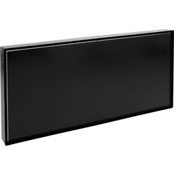 Lorell Snap Plate Architectural Sign, 1 Each, 12 in x 6 in Height, Rectangular Shape, Easy Readability, Injection-molded, Easy to Use, Plastic, Black