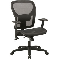 Lorell SOHO Mesh Mid-Back Task Chair, Mesh Seat, Mesh Back, 5-star Base, Black, 27.8 in x 27 in Depth x 42.9 in Height, 1 Each