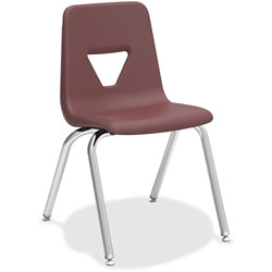 Lorell Stacking Student Chair, 18-3/4 in x 20-1/2 in x 30 in, Wine