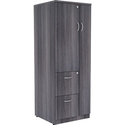 Lorell Storage Cabinet, Tall Compartment, 23-5/8 in x 23-5/8 in x 65-5/8 in, Charcoal