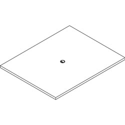 Lorell Tabletop, Rectangular, Modular, 60 inx48 inx1-1/2 in, Mahogany